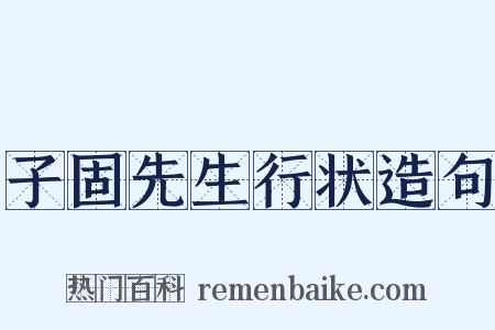 子固先生行状造句是什么意思的图片